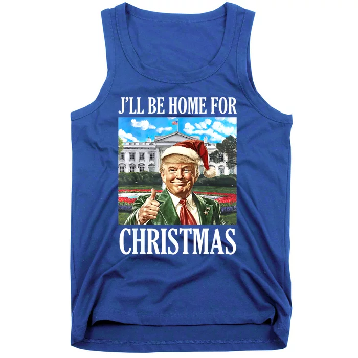 ILl Be Home For Christmas Funny Santa Trump 2024 Xmas Gift Tank Top