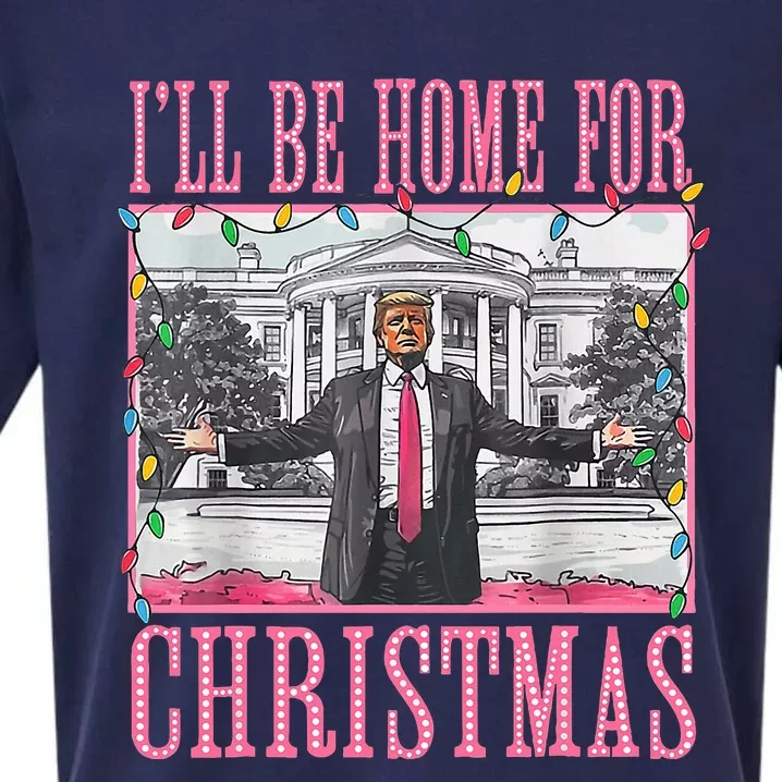 ILl Be Home For Christmas Santa Trump Xmas Pajamas Sueded Cloud Jersey T-Shirt