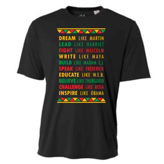 Inspirational Black History Leaders Gift Cooling Performance Crew T-Shirt