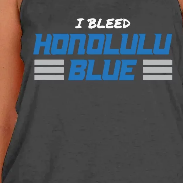 I Bleed Honolulu Blue Women's Knotted Racerback Tank