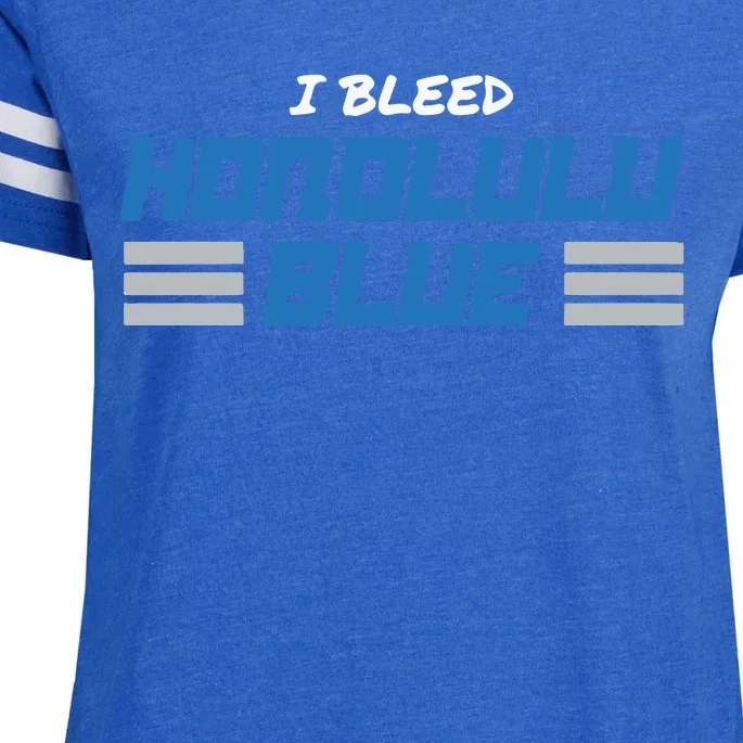 I Bleed Honolulu Blue Enza Ladies Jersey Football T-Shirt