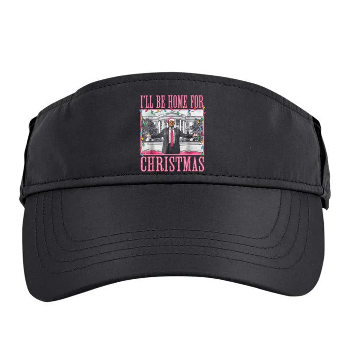 Ill Be Home For Christmas Santa Trump Xmas Pajamas Adult Drive Performance Visor