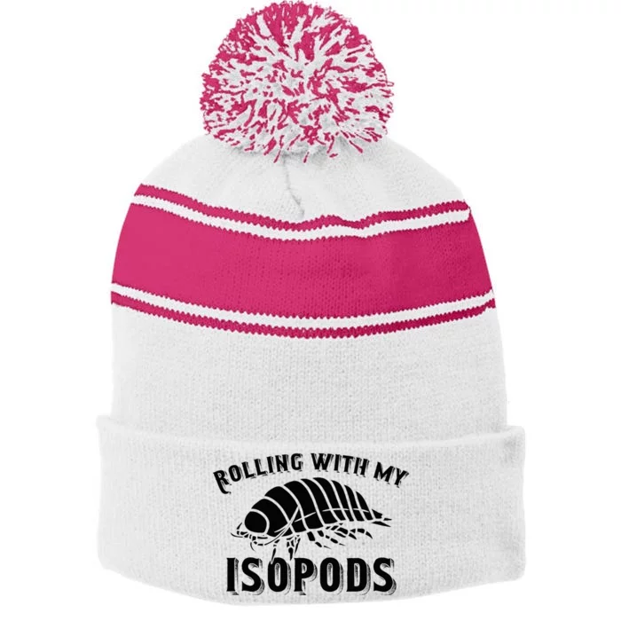 Isopod Breeding Hobby Enthusiast Stripe Pom Pom Beanie