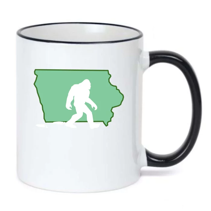 Iowa Bigfoot Hunter State Gift Black Color Changing Mug