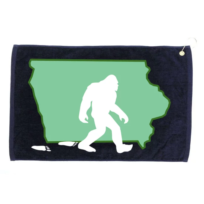 Iowa Bigfoot Hunter State Gift Grommeted Golf Towel