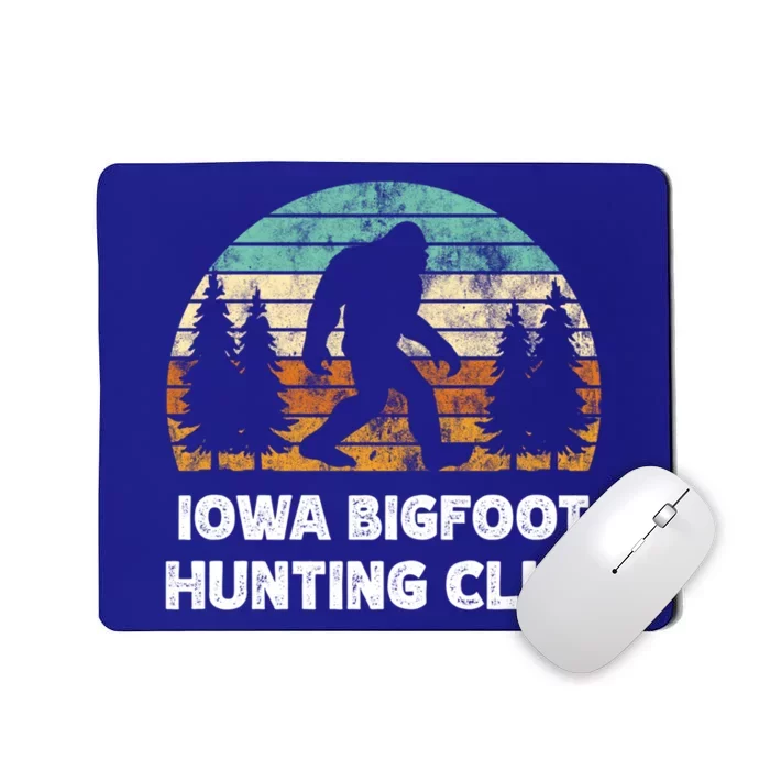 Iowa Bigfoot Hunting Club Sasquatch Fan Meaningful Gift Mousepad