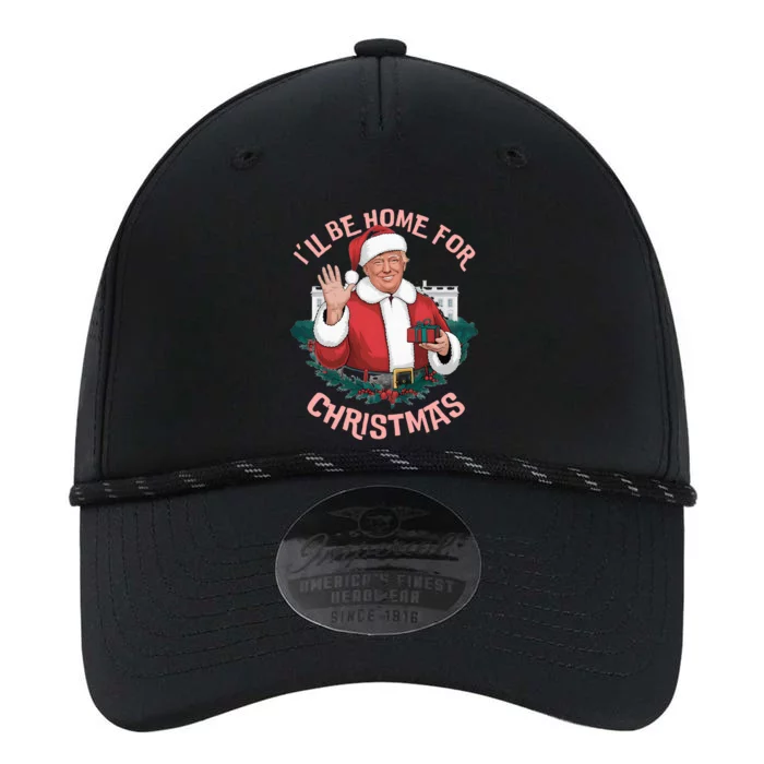 ILl Be Home For Christmas Funny Trump Santa Xmas Pajamas Performance The Dyno Cap