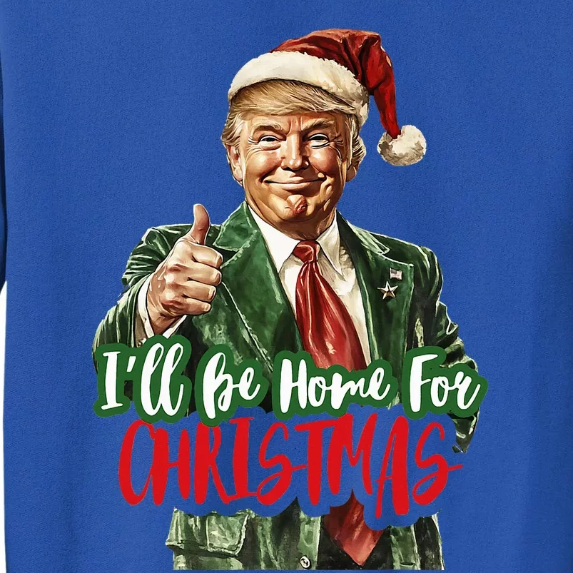 ILl Be Home For Christmas Santa Trump Xmas Pajamas Sweatshirt