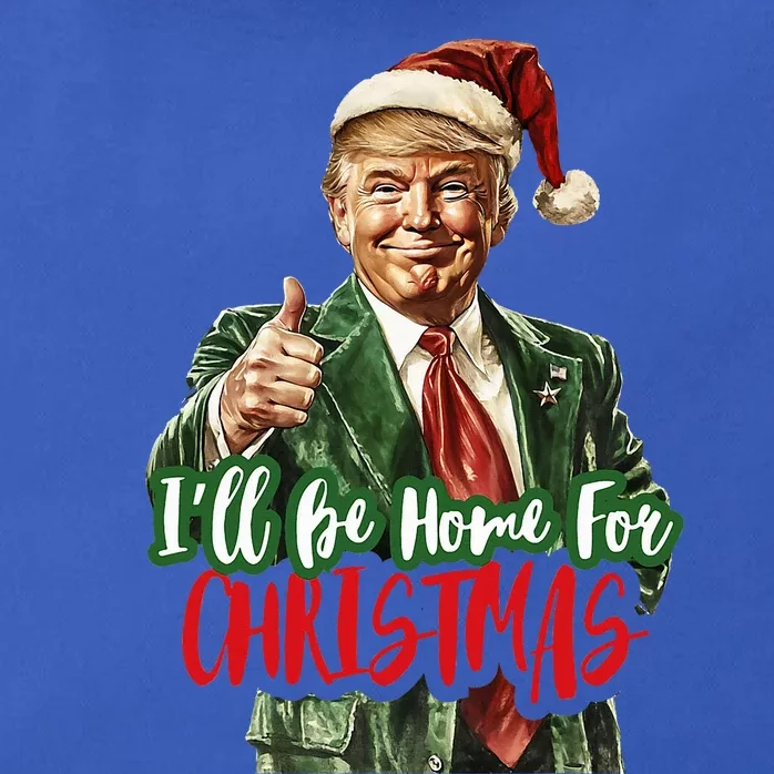 ILl Be Home For Christmas Santa Trump Xmas Pajamas Zip Tote Bag