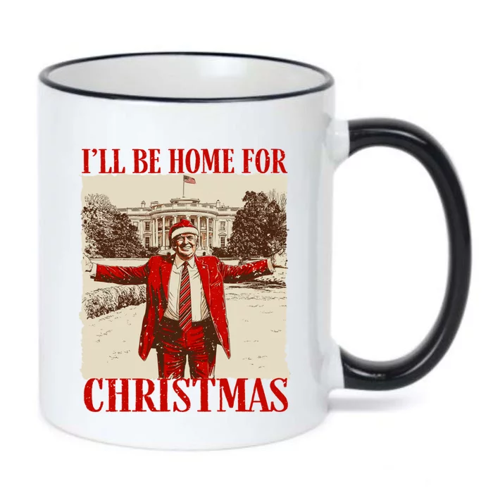 Ill Be Home For Christmas Santa Funny Trump Xmas Pajamas Black Color Changing Mug