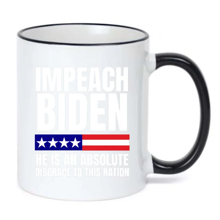 Impeach Biden He Is An Absolute Disgrace To This Nation Political Gift Black Color Changing Mug