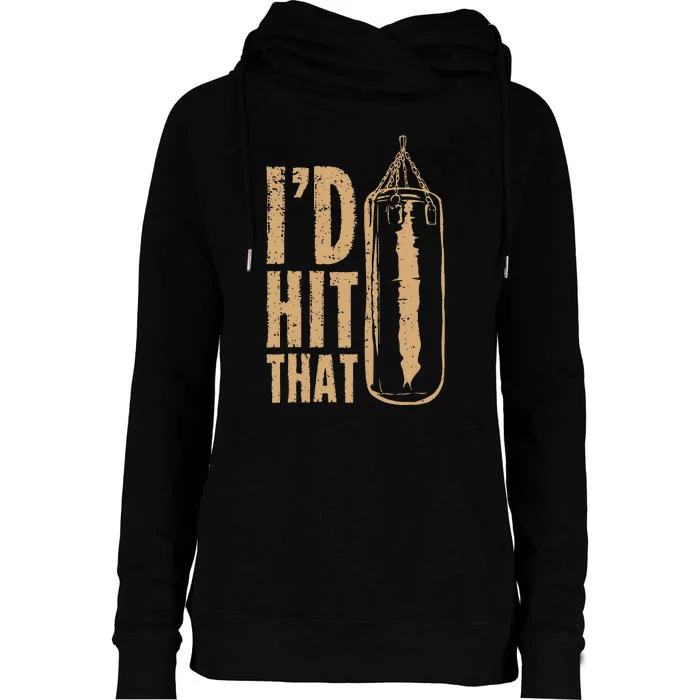 Id Boxing Hit That Womens Funnel Neck Pullover Hood