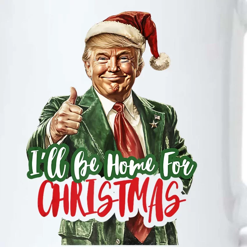 ILl Be Home For Christmas Santa Trump Xmas Pajamas Funny Black Color Changing Mug