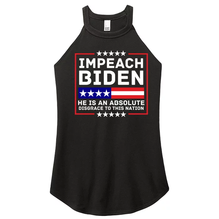 Impeach Biden He Is An Absolute Disgrace To This Nation Women’s Perfect Tri Rocker Tank