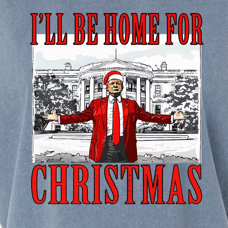 Ill Be Home For Christmas Donald Trump 2024 Election Garment-Dyed Women's Muscle Tee