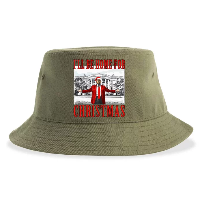 Ill Be Home For Christmas Donald Trump 2024 Election Sustainable Bucket Hat