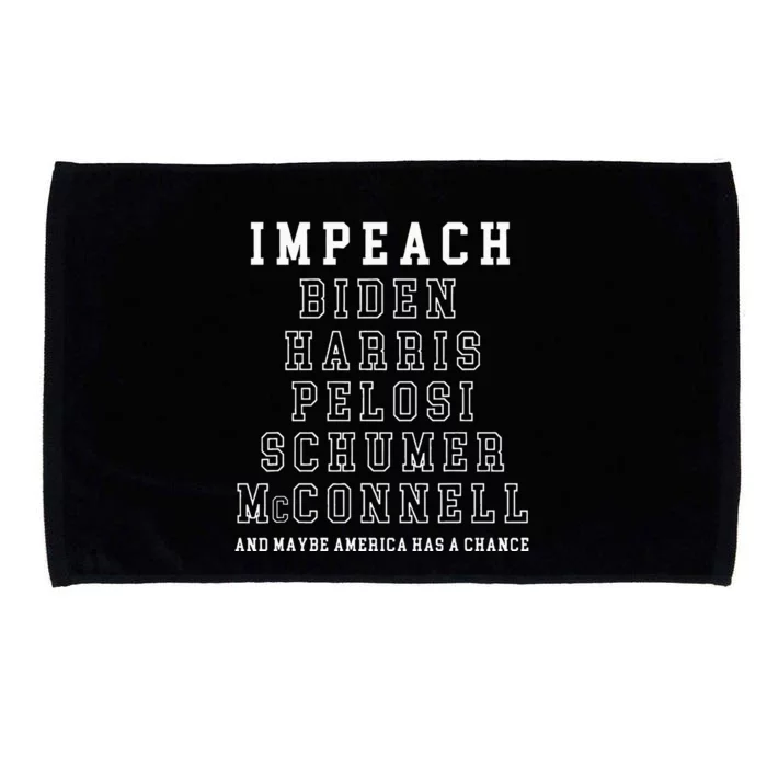 Impeach Biden Harris Pelosi Schumer Mcconnell Political Microfiber Hand Towel