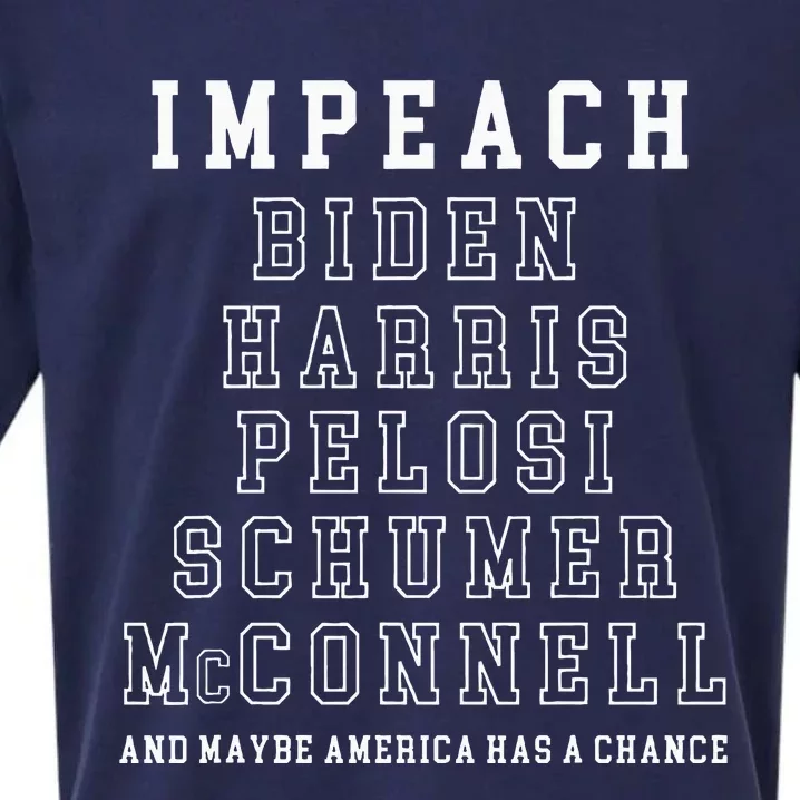 Impeach Biden Harris Pelosi Schumer Mcconnell Political Sueded Cloud Jersey T-Shirt