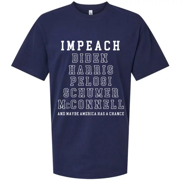 Impeach Biden Harris Pelosi Schumer Mcconnell Political Sueded Cloud Jersey T-Shirt