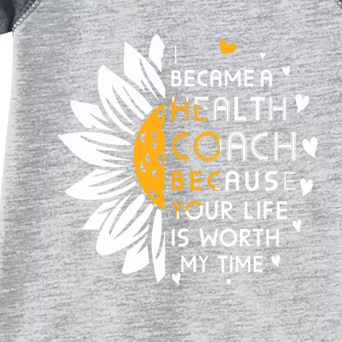 I Became Health Coach Because Your Life Is Worth My Time Infant Baby Jersey Bodysuit