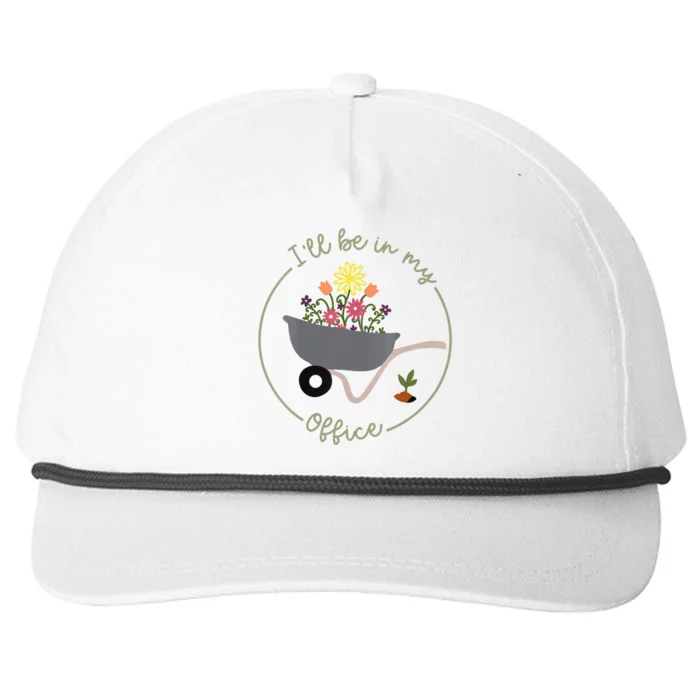 Ill Be In My Office Garden Funny Distressed Gardening Snapback Five-Panel Rope Hat