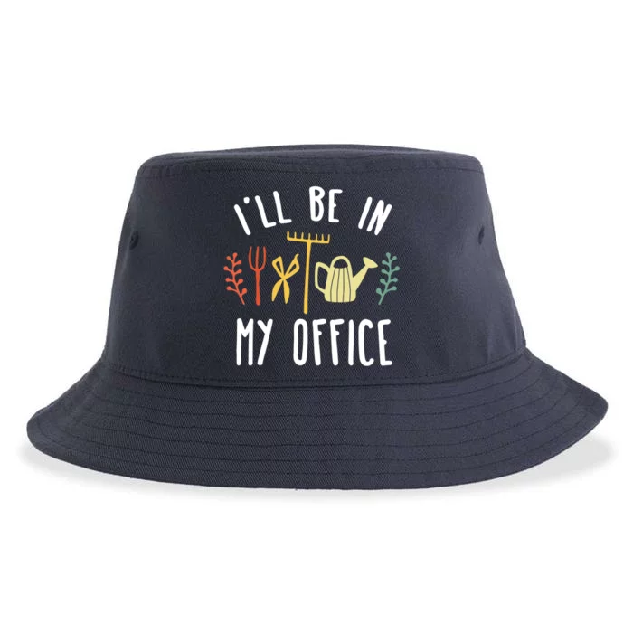 I'll Be In My Office Garden Funny Gardening Sustainable Bucket Hat