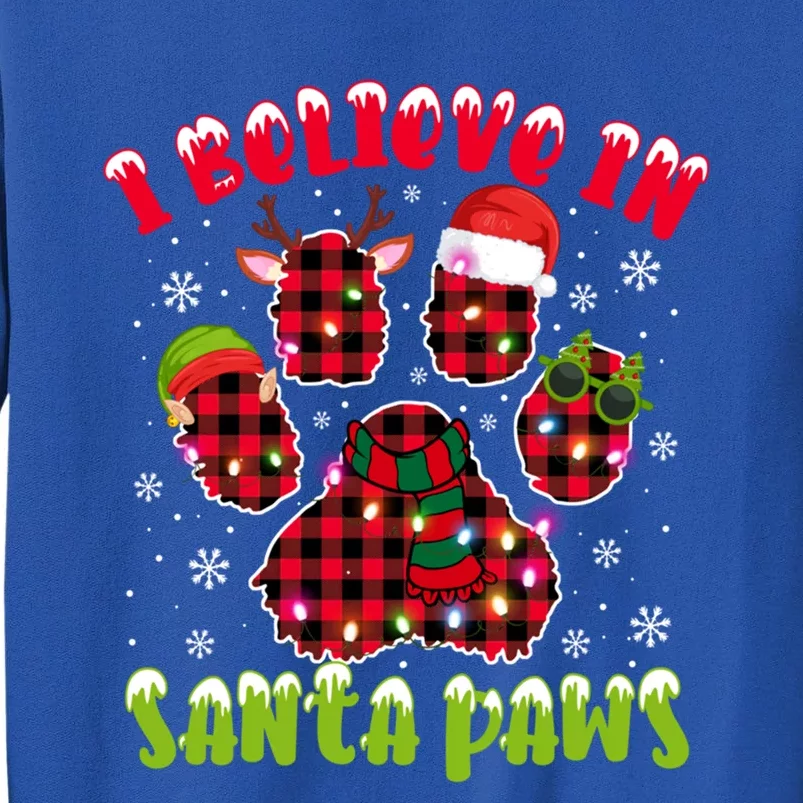 I Believe In Santa Paws Funny Dog Hat Christmas Xmas Gift Sweatshirt