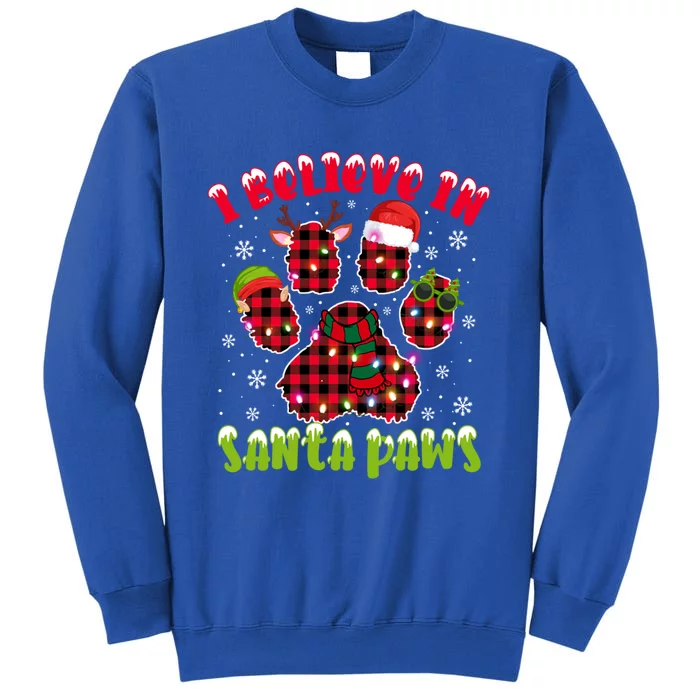 I Believe In Santa Paws Funny Dog Hat Christmas Xmas Gift Sweatshirt