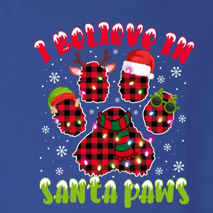 I Believe In Santa Paws Funny Dog Hat Christmas Xmas Gift Toddler Long Sleeve Shirt