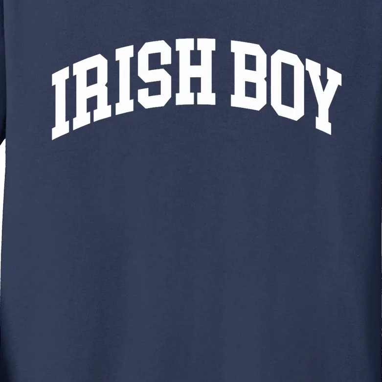 Irish Boy Ireland Home Country Kids Long Sleeve Shirt