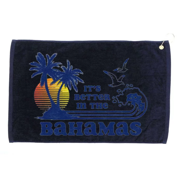 ItS Better In The Bahamas Vintage 80s 70s Graphic Grommeted Golf Towel