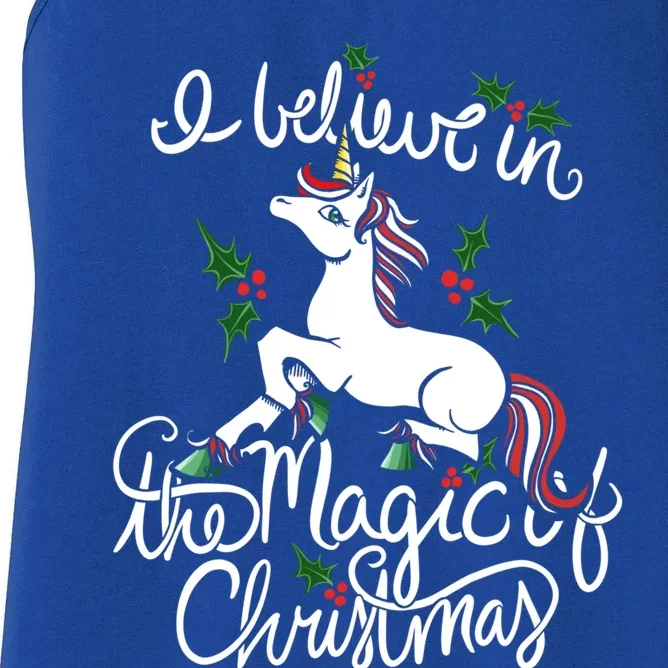 I Believe In The Magic Of Christmas Gift Women's Racerback Tank