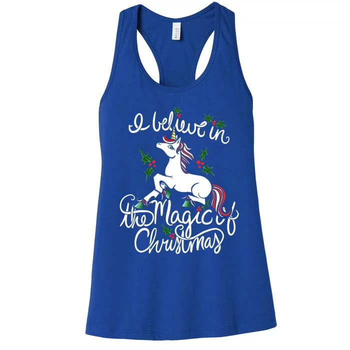 I Believe In The Magic Of Christmas Gift Women's Racerback Tank