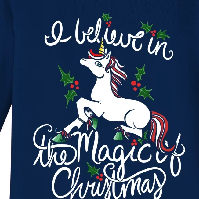 I Believe In The Magic Of Christmas Gift Baby Long Sleeve Bodysuit