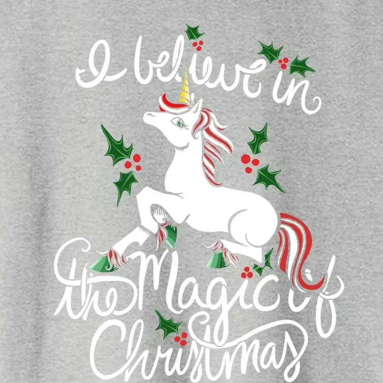 I Believe In The Magic Of Christmas Gift Women's Crop Top Tee