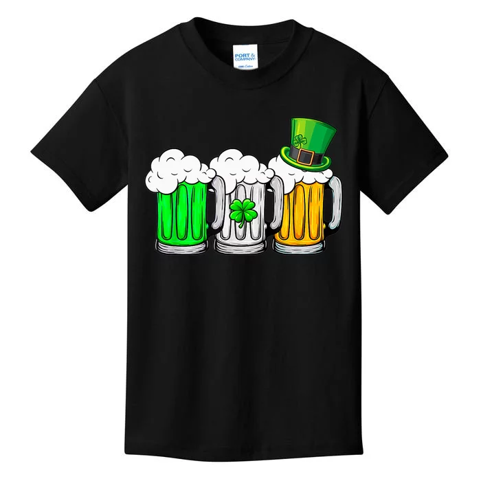 Irish Beer Ireland Flag St Pattys Day Outfit Kids T-Shirt