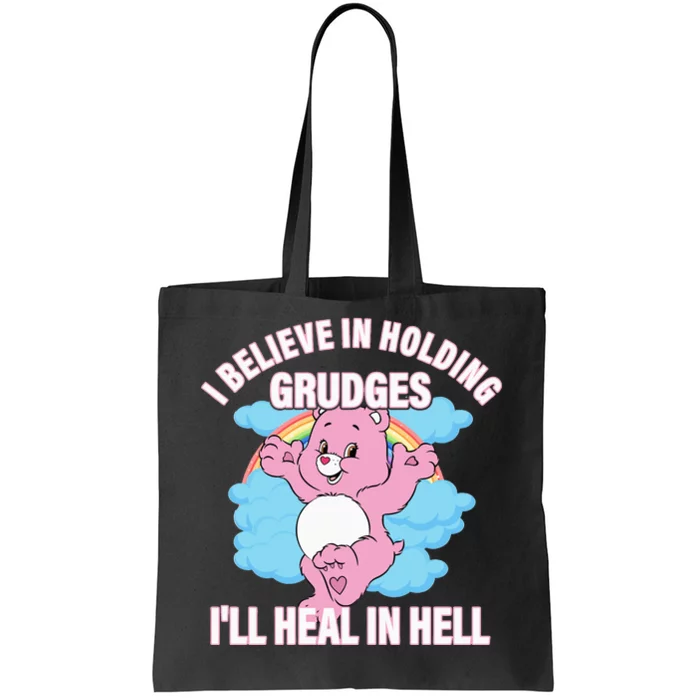 I Believe In Holding Grudges I’ll Heal In Hell Apparel Long Sleeve Tote Bag