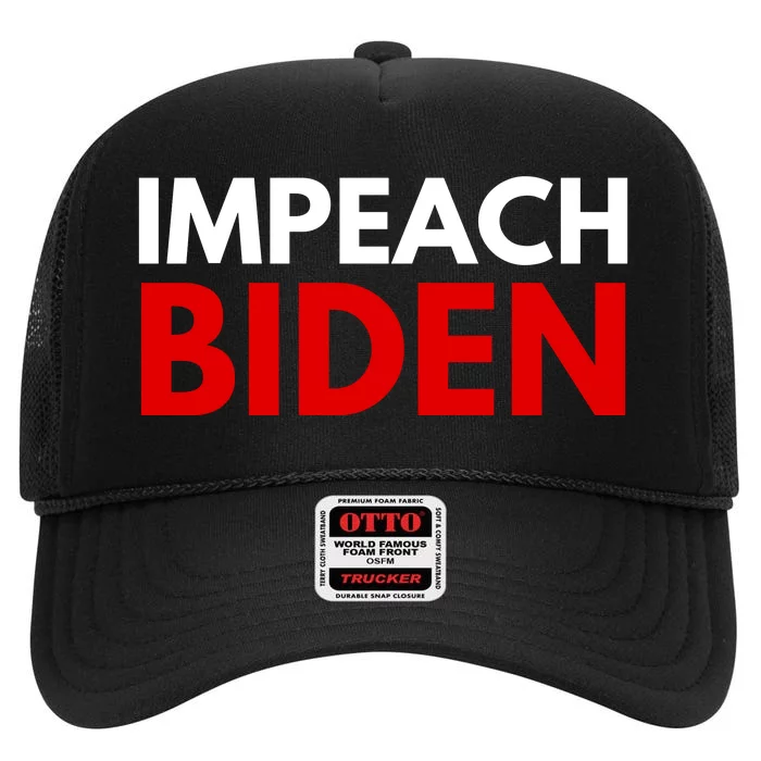 Impeach Biden High Crown Mesh Trucker Hat