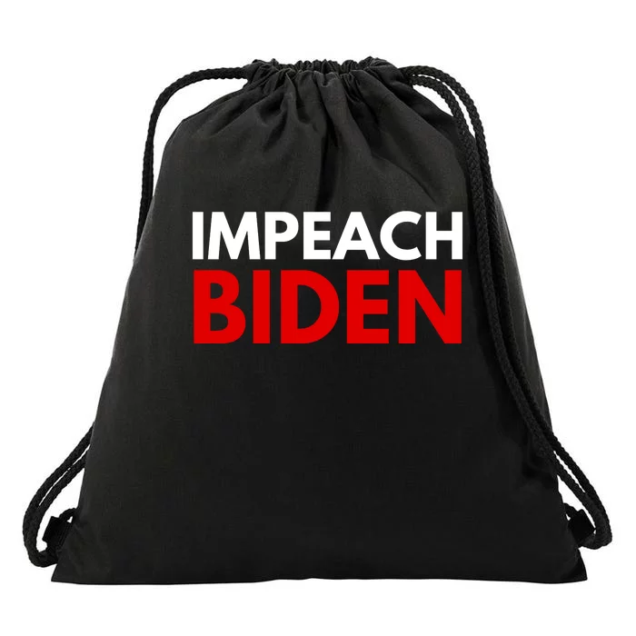 Impeach Biden Drawstring Bag