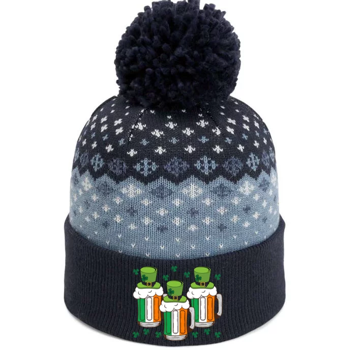 Irish Beer Ireland Flag St Patricks Day Leprechaun The Baniff Cuffed Pom Beanie