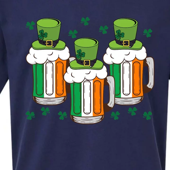 Irish Beer Ireland Flag St Patricks Day Leprechaun Sueded Cloud Jersey T-Shirt