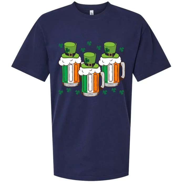 Irish Beer Ireland Flag St Patricks Day Leprechaun Sueded Cloud Jersey T-Shirt