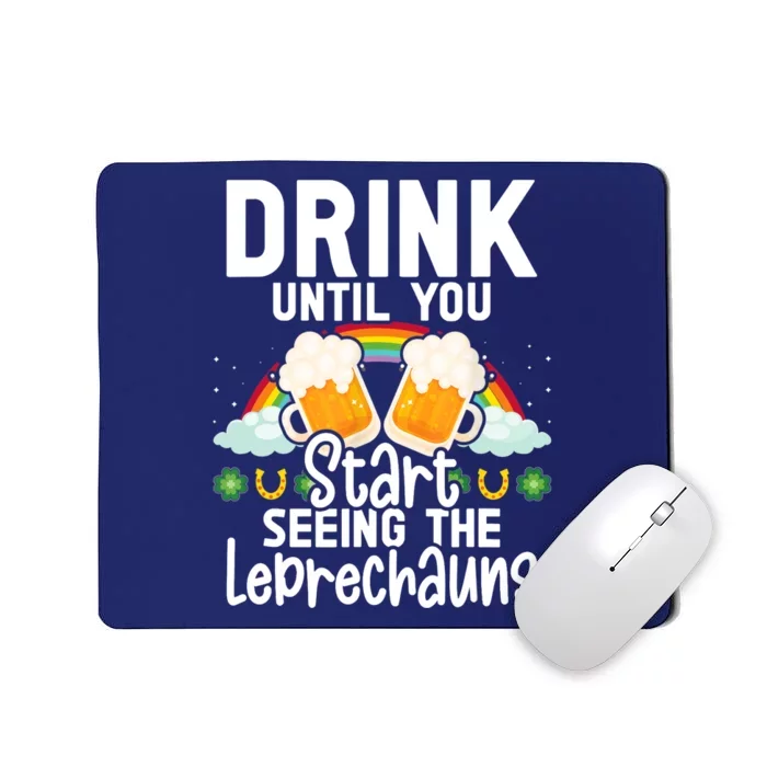 Irish Beer Ireland Flag St. Patricks Day Leprechau Mousepad