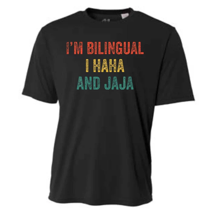 Im Bilingual I Haha And Jaja Funny Spanish Spanglish Teacher Cooling Performance Crew T-Shirt