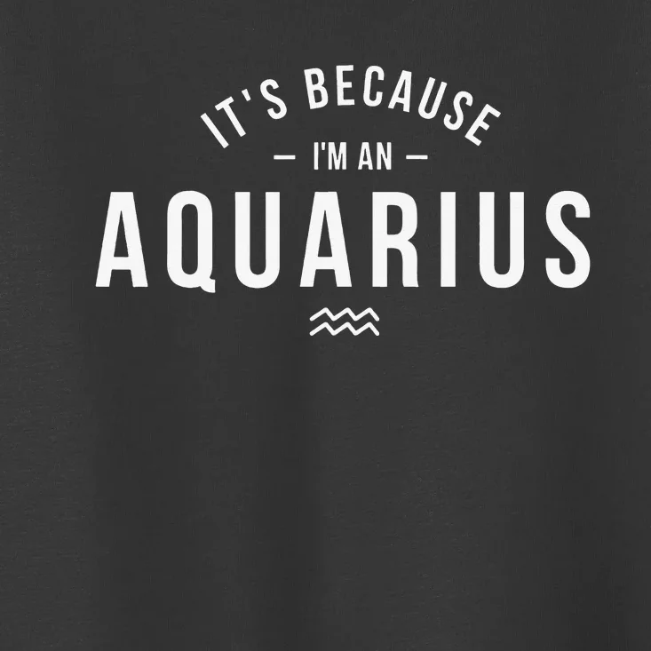 It's Because I'm An Aquarius Zodiac Sign Astrology Toddler T-Shirt