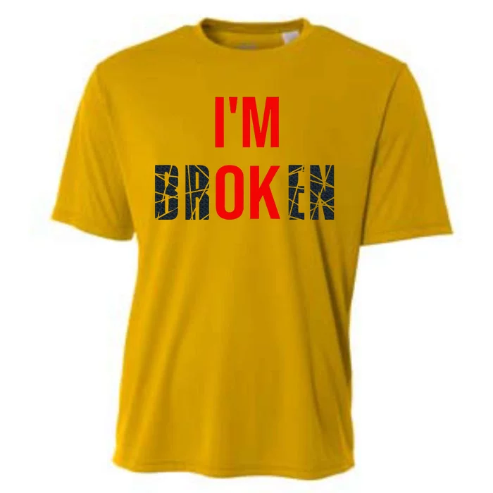 IM Broken IM Ok Broken Invisible Illness Mental Health Cooling Performance Crew T-Shirt