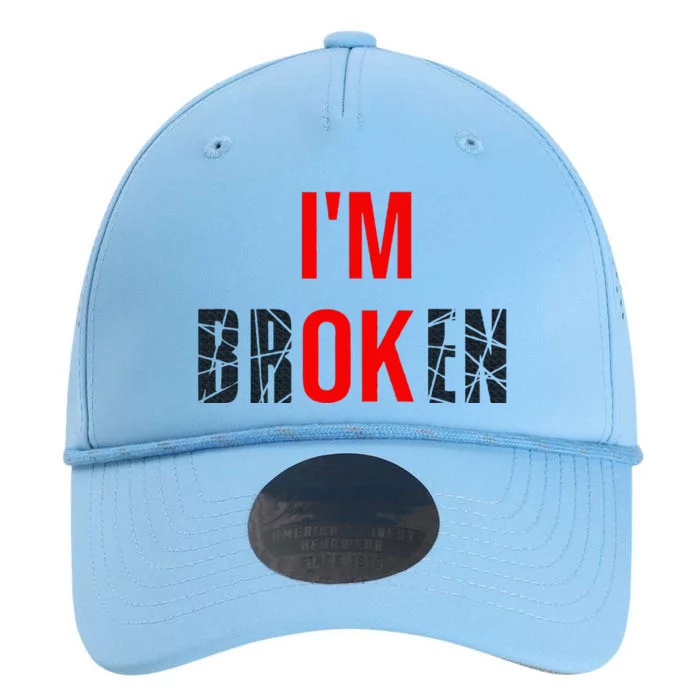 IM Broken IM Ok Broken Invisible Illness Mental Health Performance The Dyno Cap