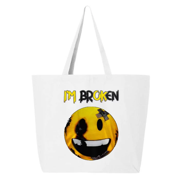 IM Broken IM Ok Mental Health Awareness Invisible Illness 25L Jumbo Tote