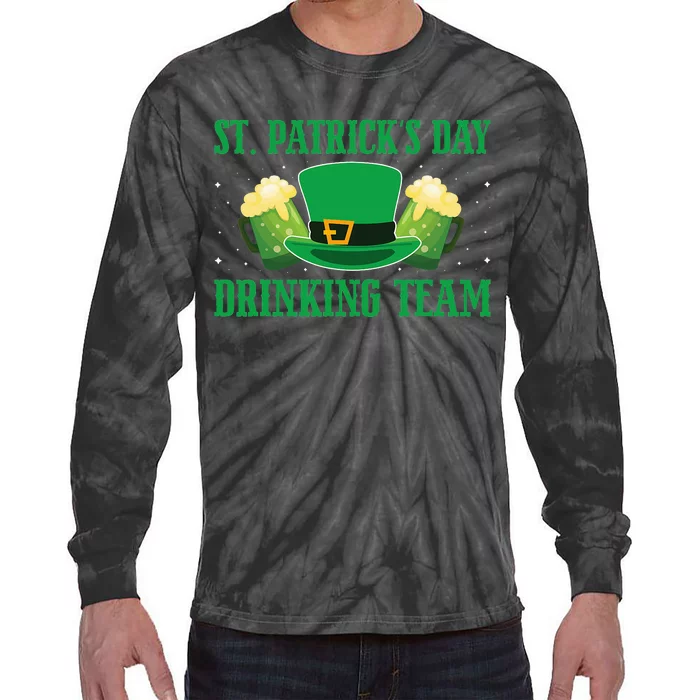 Irish Beer Ireland Flag St. Patricks Day Leprechaur Tie-Dye Long Sleeve Shirt