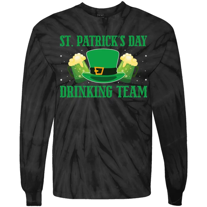 Irish Beer Ireland Flag St. Patricks Day Leprechaur Tie-Dye Long Sleeve Shirt